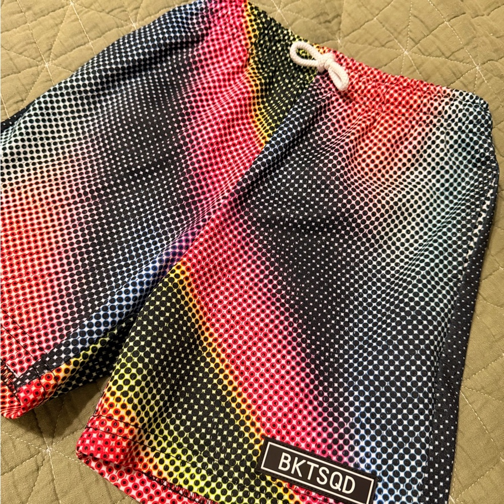 BKTSQD Size YL Kids Colorful Patterned Shorts